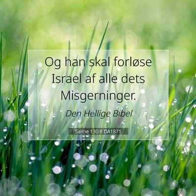 Picture 07 - Salme 130:8 DA1871 - Og han skal forløse Israel af alle dets - Bible Verse Picture