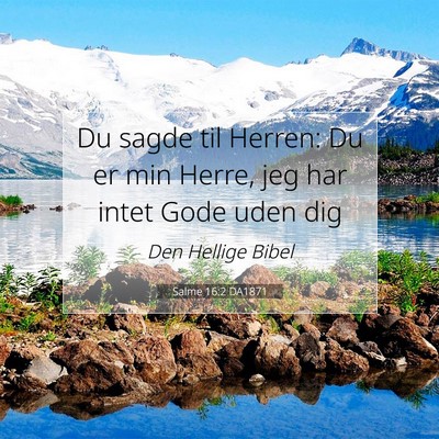 Picture 07 - Salme 16:2 DA1871 - Du sagde til Herren: Du er min Herre, jeg har - Bible Verse Picture