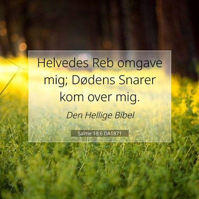 Picture 07 - Salme 18:6 DA1871 - Helvedes Reb omgave mig; Dødens Snarer kom over - Bible Verse Picture