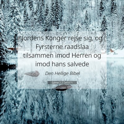 Picture 07 - Salme 2:2 DA1871 - Jordens Konger rejse sig, og Fyrsterne raadslaa - Bible Verse Picture