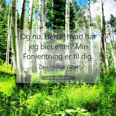 Picture 07 - Salme 39:8 DA1871 - Og nu, Herre! hvad har jeg biet efter? Min - Bible Verse Picture