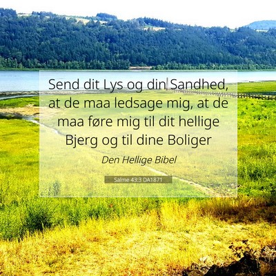 Picture 07 - Salme 43:3 DA1871 - Send dit Lys og din Sandhed, at de maa ledsage - Bible Verse Picture