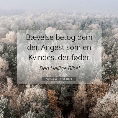 Picture 07 - Salme 48:7 DA1871 - Bævelse betog dem der, Angest som en Kvindes, - Bible Verse Picture
