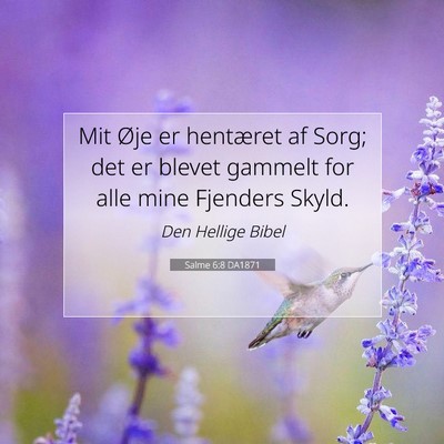 Picture 07 - Salme 6:8 DA1871 - Mit Øje er hentæret af Sorg; det er blevet - Bible Verse Picture