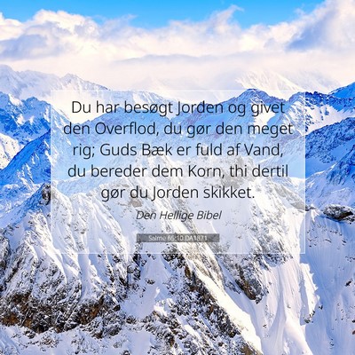 Picture 07 - Salme 65:10 DA1871 - Du har besøgt Jorden og givet den Overflod, du - Bible Verse Picture