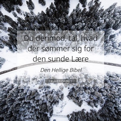 Picture 07 - Titus 2:1 DA1871 - Du derimod, tal, hvad der sømmer sig for den - Bible Verse Picture