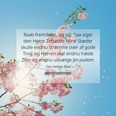 Picture 07 - Zakarias 1:17 DA1871 - Raab fremdeles, og sig: Saa siger den Herre - Bible Verse Picture