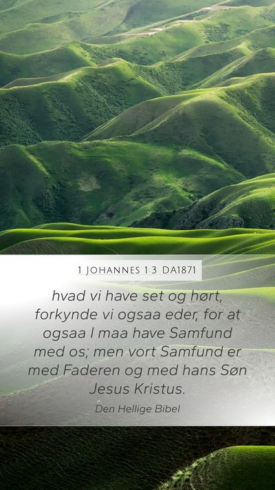 1 Johannes 1:3 DA1871 Bible Verse Image