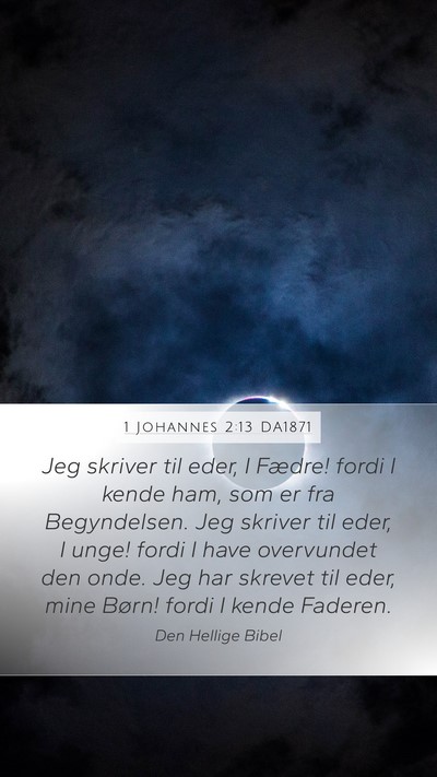 1 Johannes 2:13 DA1871 Bible Verse Image