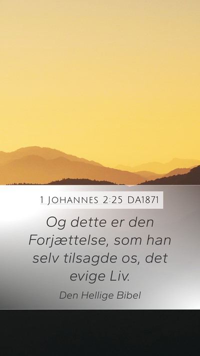 1 Johannes 2:25 DA1871 Bible Verse Image