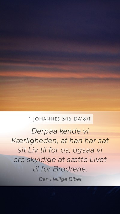1 Johannes 3:16 DA1871 Bible Verse Image