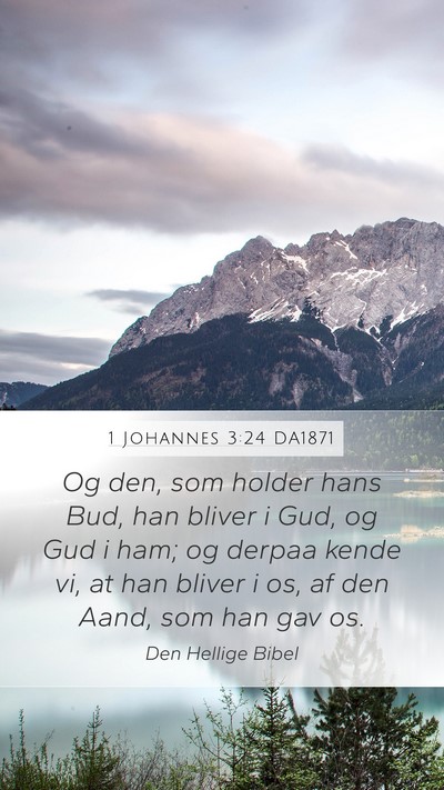 1 Johannes 3:24 DA1871 Bible Verse Image