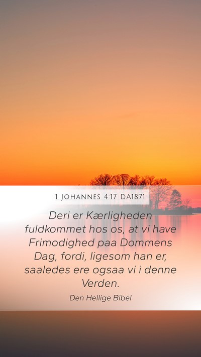 1 Johannes 4:17 DA1871 Bible Verse Image