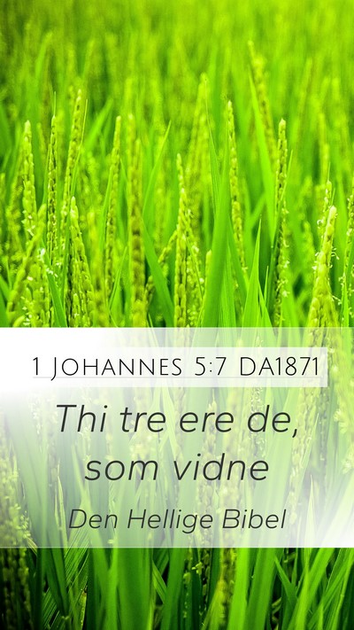 1 Johannes 5:7 DA1871 Bible Verse Image