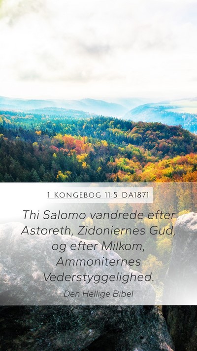 1 Kongebog 11:5 DA1871 Bible Verse Image