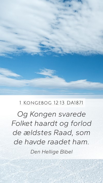 1 Kongebog 12:13 DA1871 Bible Verse Image
