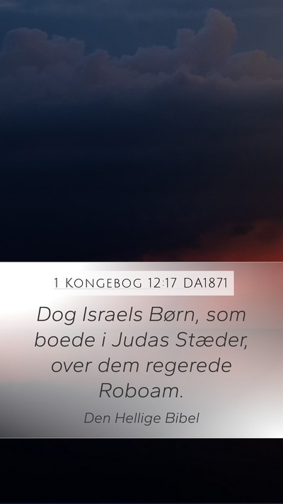 1 Kongebog 12:17 DA1871 Bible Verse Image