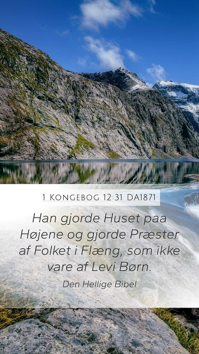 1 Kongebog 12:31 DA1871 Bible Verse Image