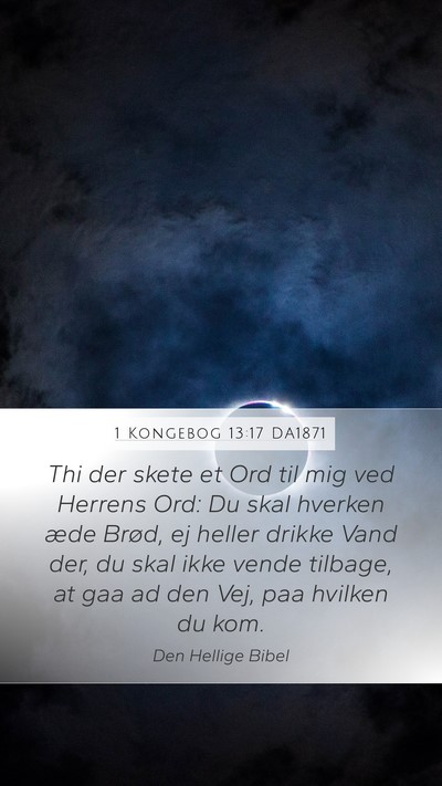 1 Kongebog 13:17 DA1871 Bible Verse Image