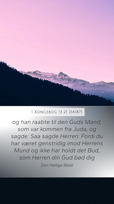 1 Kongebog 13:21 DA1871 Bible Verse Image