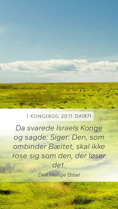 1 Kongebog 20:11 DA1871 Bible Verse Image