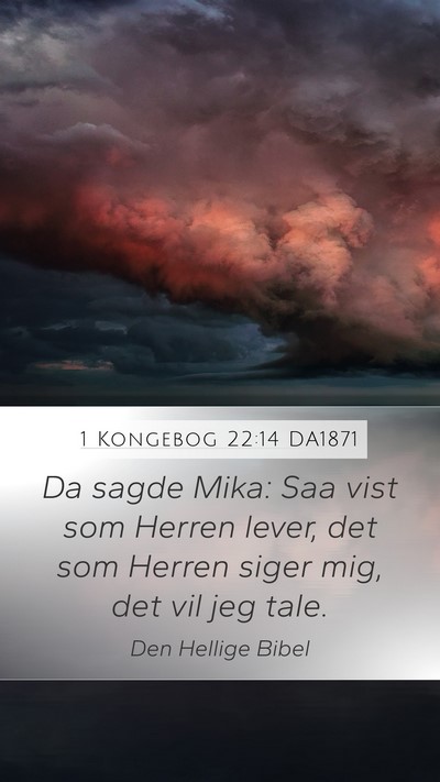1 Kongebog 22:14 DA1871 Bible Verse Image