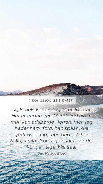1 Kongebog 22:8 DA1871 Bible Verse Image