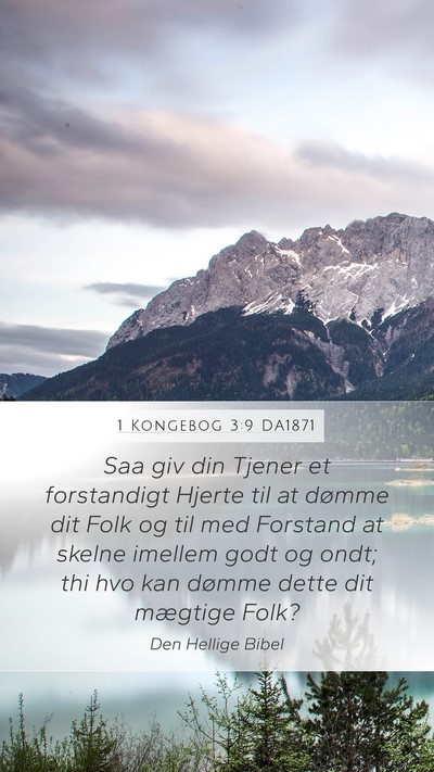 1 Kongebog 3:9 DA1871 Bible Verse Image