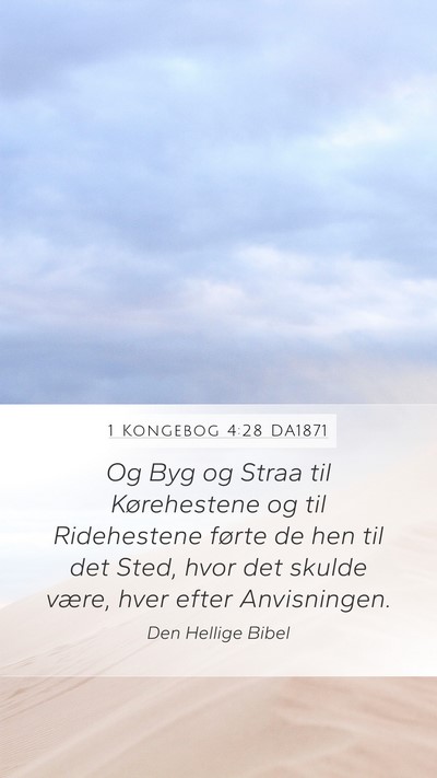 1 Kongebog 4:28 DA1871 Bible Verse Image