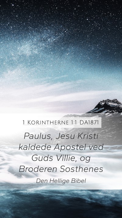 1 Korintherne 1:1 DA1871 Bible Verse Image