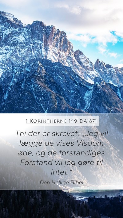 1 Korintherne 1:19 DA1871 Bible Verse Image