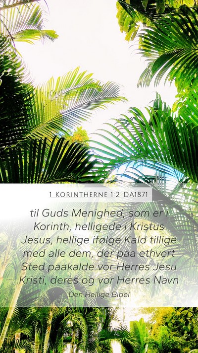 1 Korintherne 1:2 DA1871 Bible Verse Image