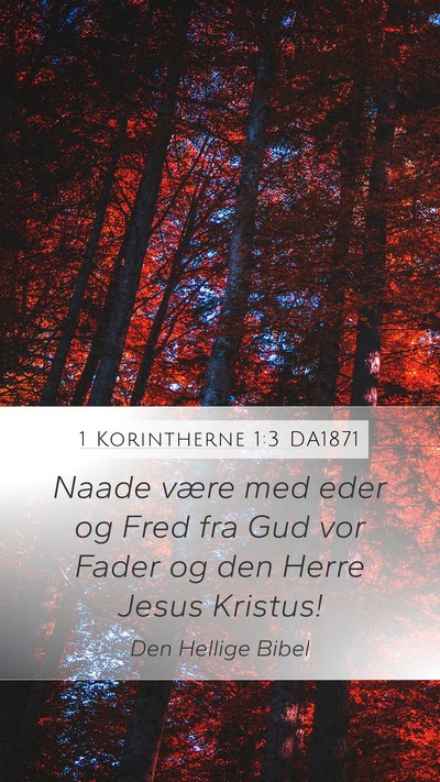 1 Korintherne 1:3 DA1871 Bible Verse Image