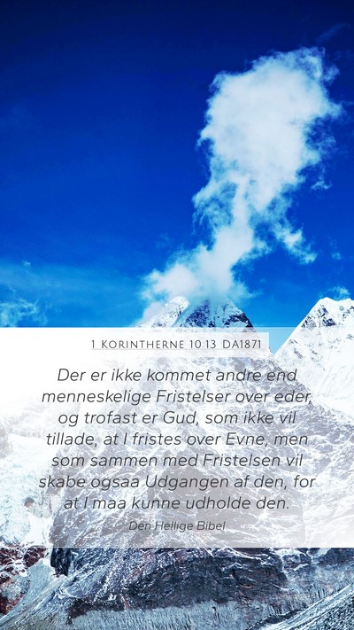 1 Korintherne 10:13 DA1871 Bible Verse Image