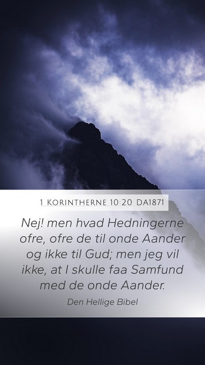 1 Korintherne 10:20 DA1871 Bible Verse Image