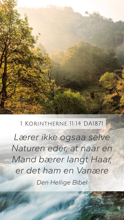 1 Korintherne 11:14 DA1871 Bible Verse Image