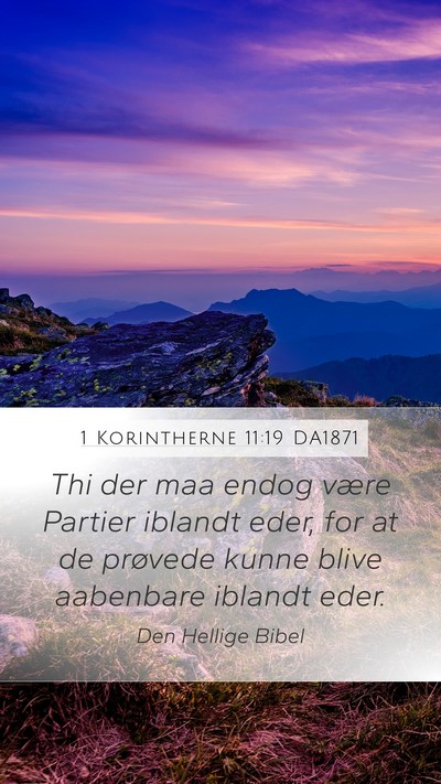 1 Korintherne 11:19 DA1871 Bible Verse Image