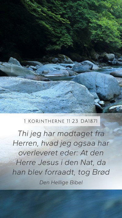 1 Korintherne 11:23 DA1871 Bible Verse Image