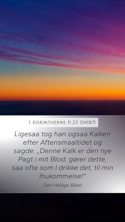 1 Korintherne 11:25 DA1871 Bible Verse Image