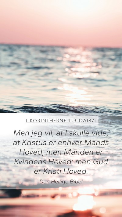 1 Korintherne 11:3 DA1871 Bible Verse Image