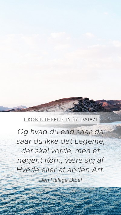 1 Korintherne 15:37 DA1871 Bible Verse Image