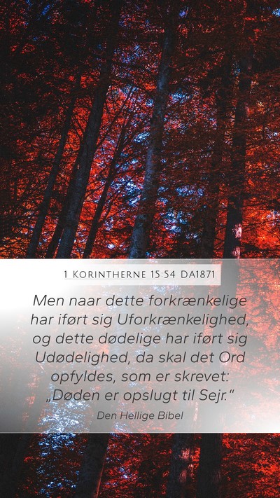 1 Korintherne 15:54 DA1871 Bible Verse Image