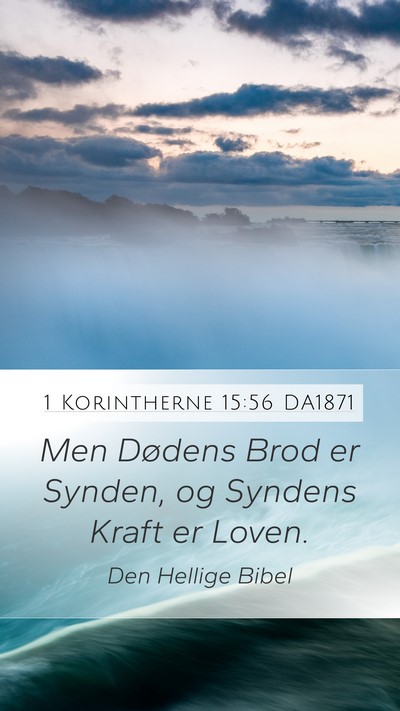 1 Korintherne 15:56 DA1871 Bible Verse Image