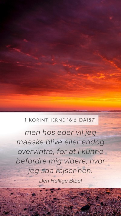 1 Korintherne 16:6 DA1871 Bible Verse Image