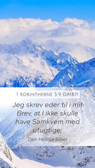 1 Korintherne 5:9 DA1871 Bible Verse Image