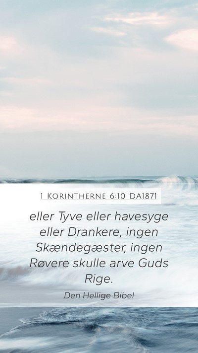 1 Korintherne 6:10 DA1871 Bible Verse Image