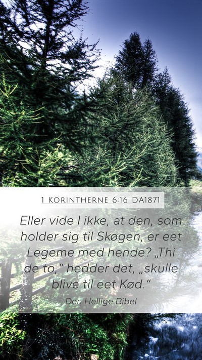 1 Korintherne 6:16 DA1871 Bible Verse Image