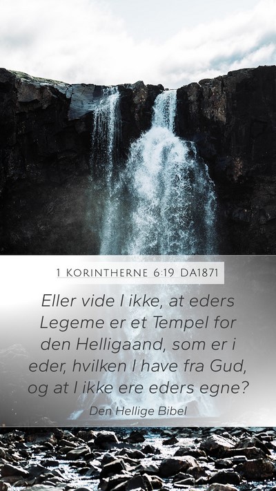 1 Korintherne 6:19 DA1871 Bible Verse Image