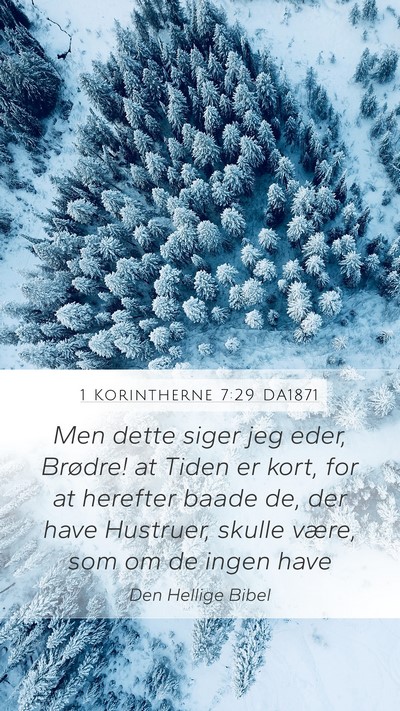 1 Korintherne 7:29 DA1871 Bible Verse Image
