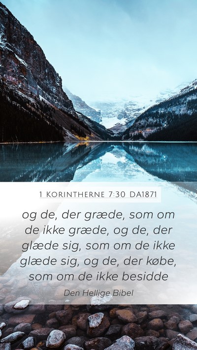 1 Korintherne 7:30 DA1871 Bible Verse Image